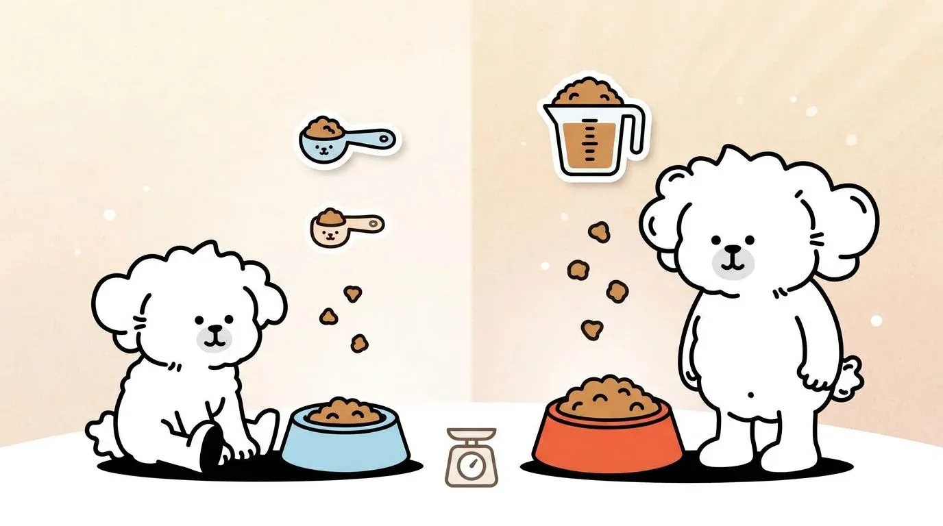 강아지 사료 급여량