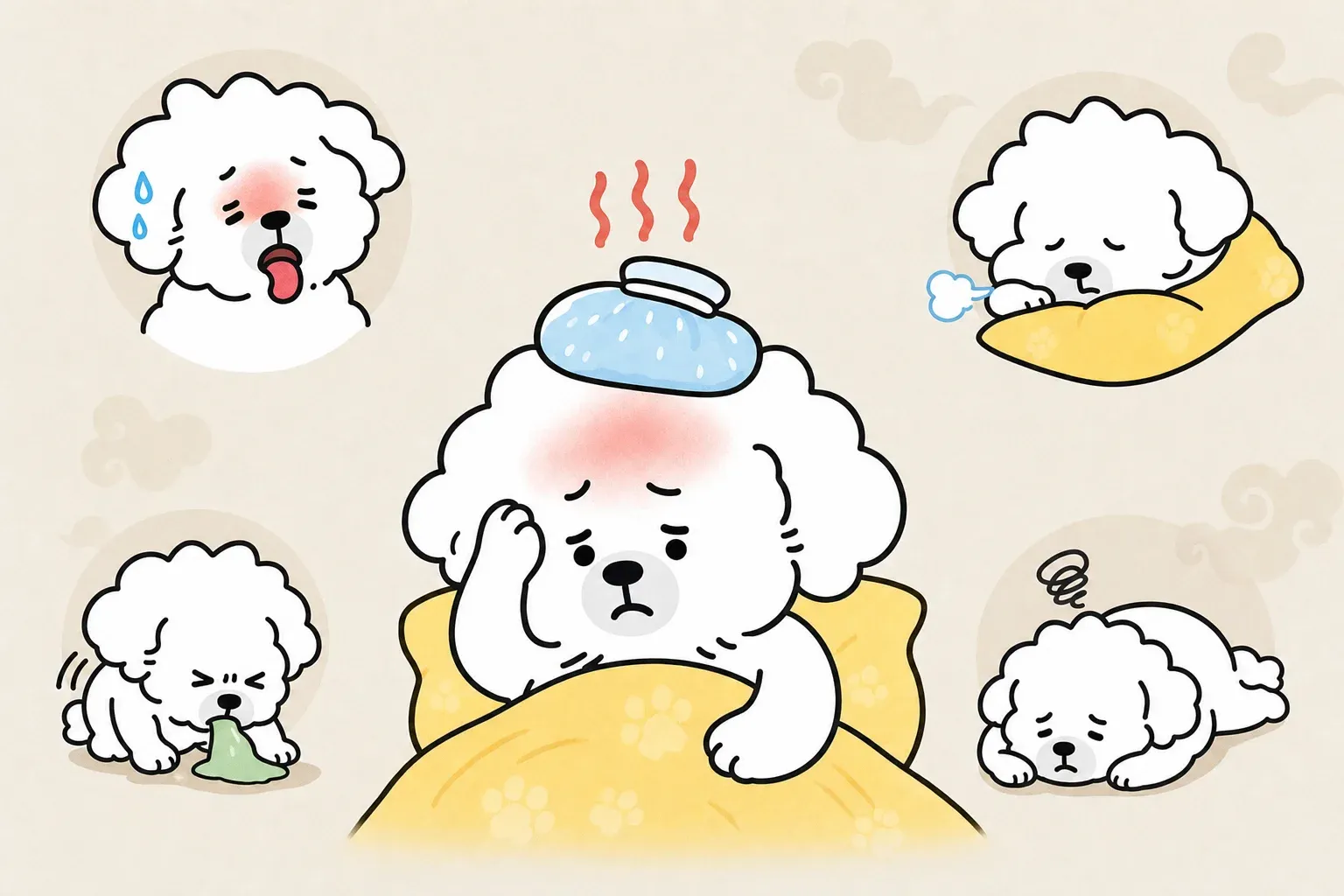 dog fever symptoms