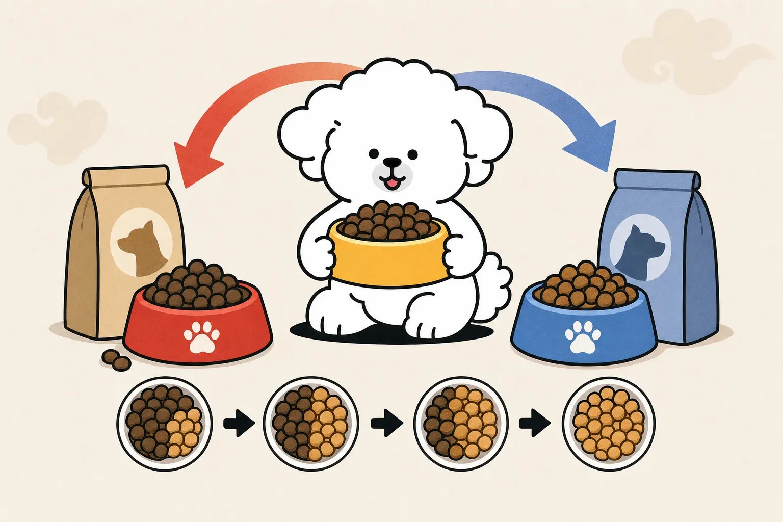 강아지 사료 바꾸는 법