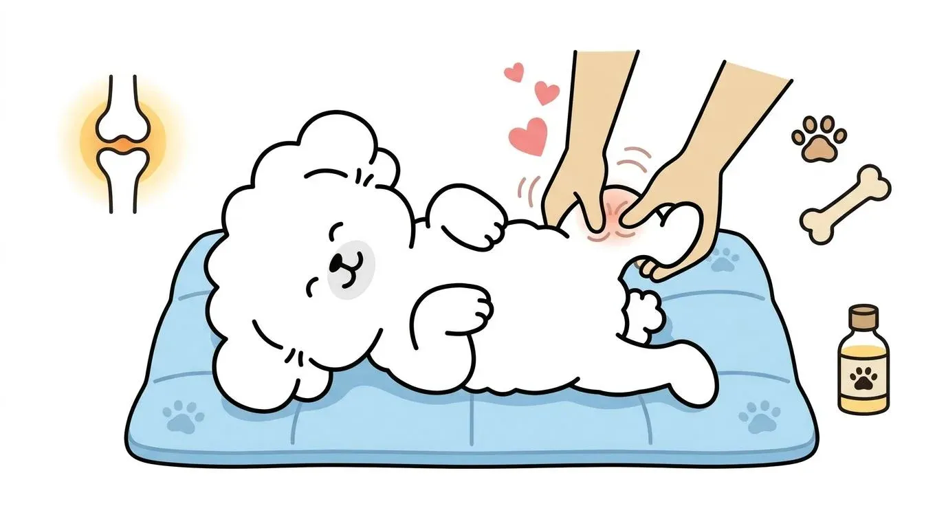 강아지 관절 마사지