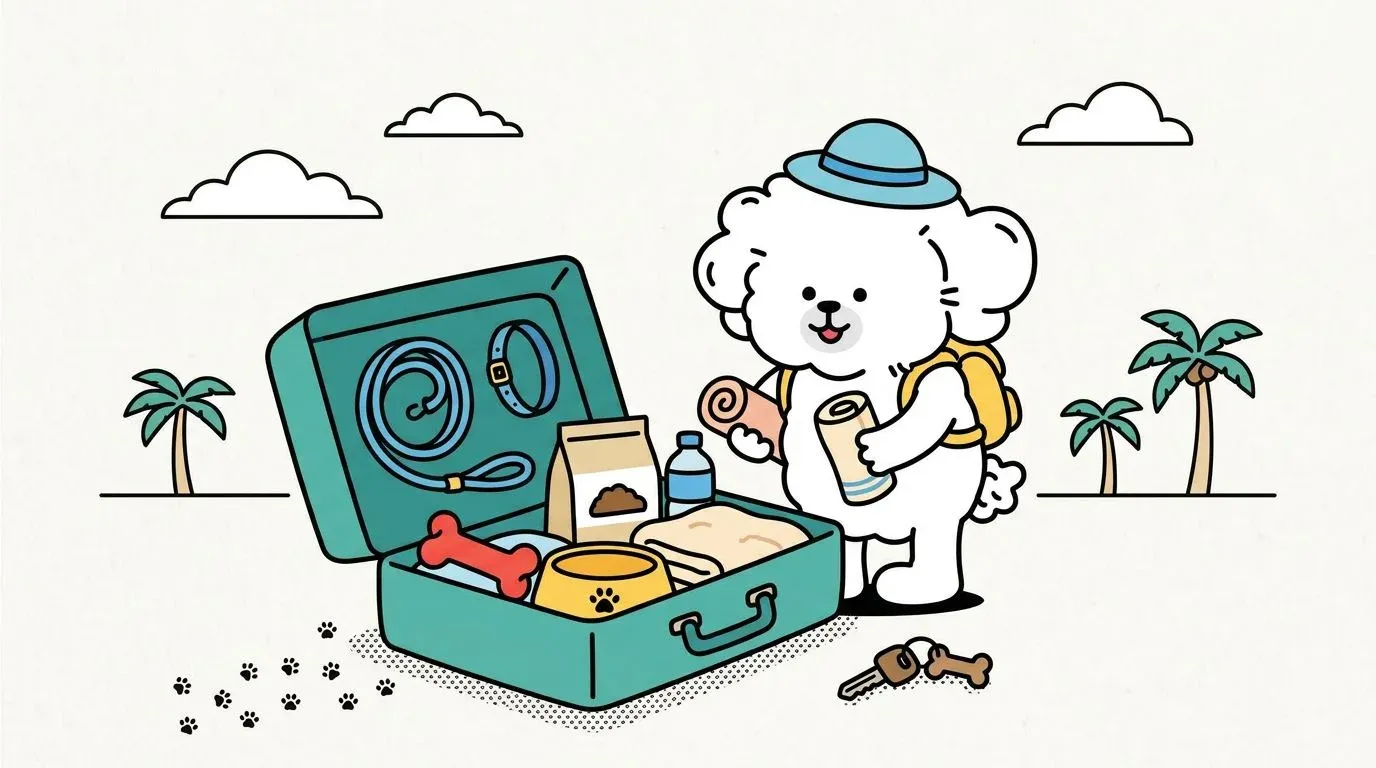 강아지 펜션 여행 준비