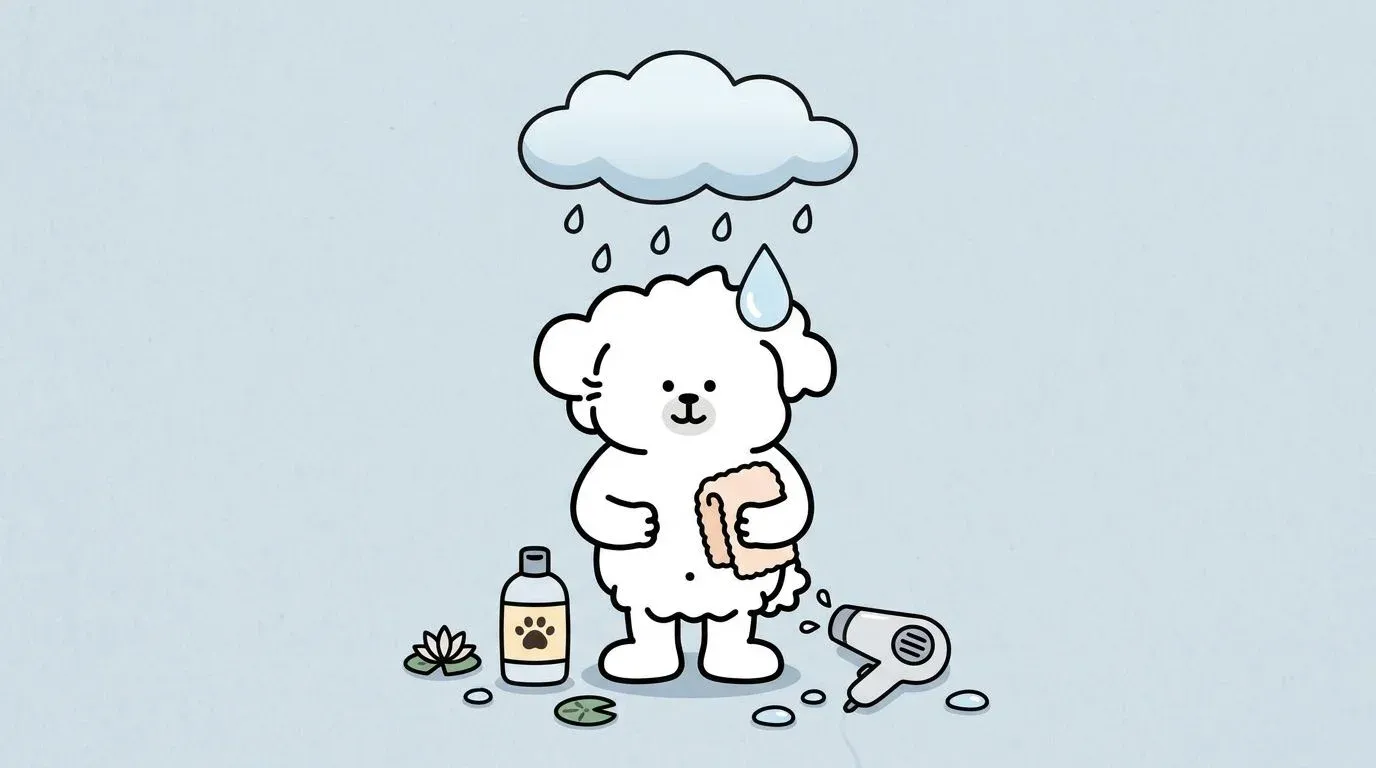 강아지 장마철 피부 관리