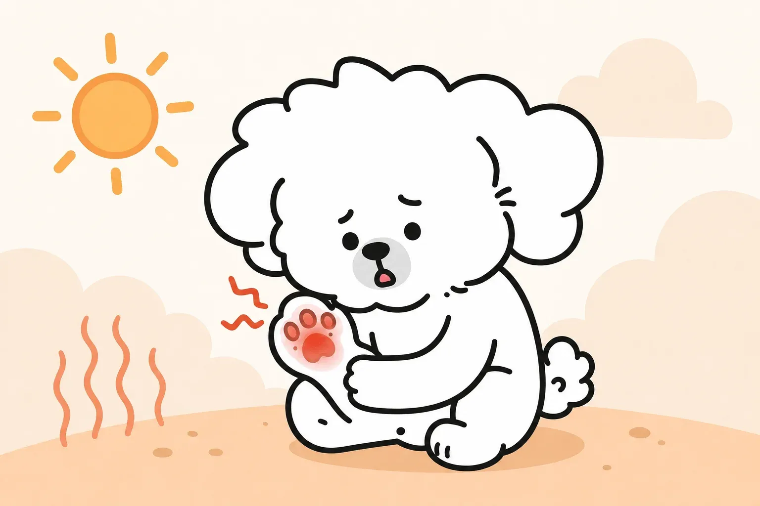강아지 발바닥 화상