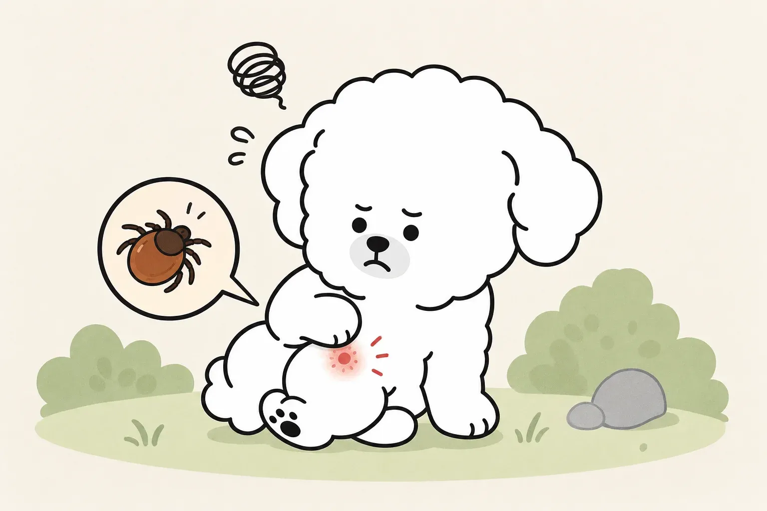 강아지 진드기 물렸을 때